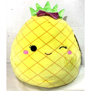 Squishmallows Maui the Pineapple Plush Pink Bow 16"